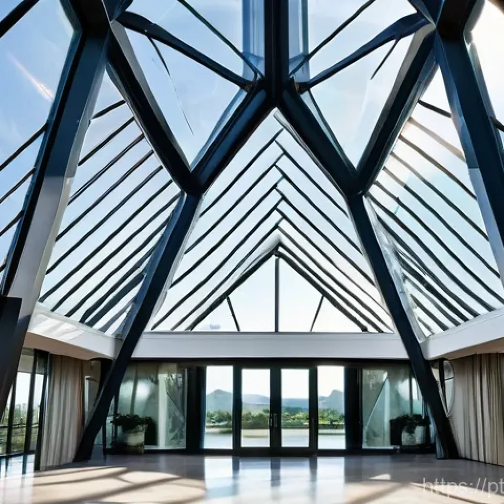 오일러 공식과 다면체 정리 - **"Harmonious Architectural Marvel: A grand, futuristic architectural masterpiece, showcasing a blen...